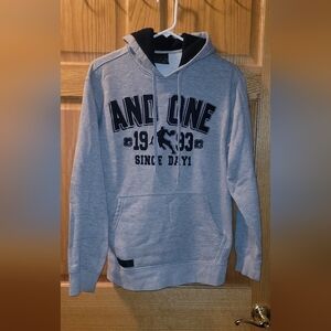 NWOT AND1 Gray/Blue Men's Hoodie Large ANDONE BRAND